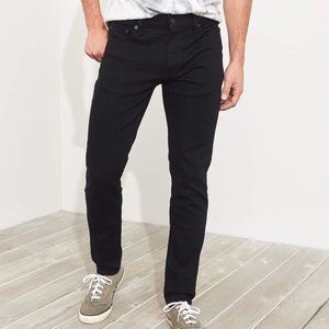 Hollister Slim Straight No Fade Black Denim Jeans